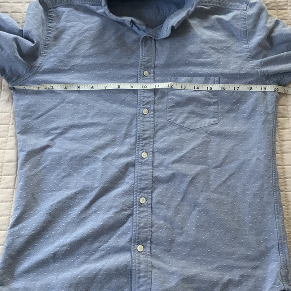 Brooklyn Tailors Blue and White Button-Down Shirt, Slim Medium - Picture 5 of 10